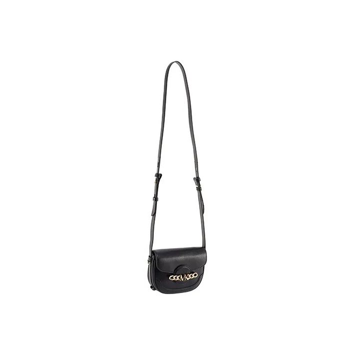 MICHAEL KORS Hally Leather Saddle Bag Crossbody Shoulder Bag Women's Black-2