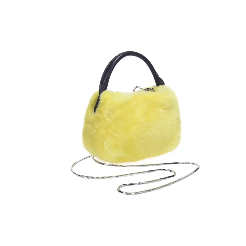 QULU Wool Portable Crossbody Cell Phone Pouch Mini Women's Ecru Jasper Yellow Milk Coffee Black-22