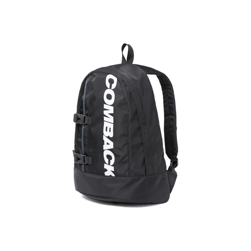 COMBACK Polyamide Backpack Tubas Unisex Black & Gray/Khaki & Blue/Black & Purple Patchwork-1