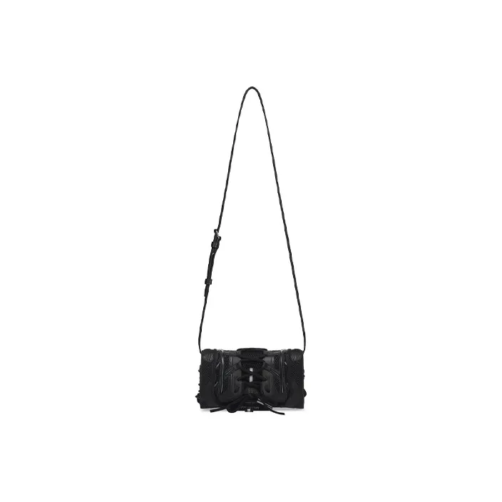 Balenciaga Fabric With Leather Cell Phone Pouch, Shoulder Bag, Crossbody Bag Regular Women's Black-2