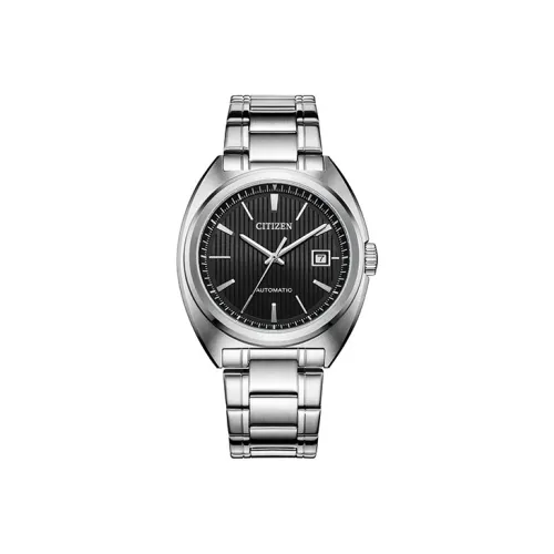 CITIZEN Mechanical Movement Stainless Steel Strap Watch Men's Watches Black Dial NJ0100 71E