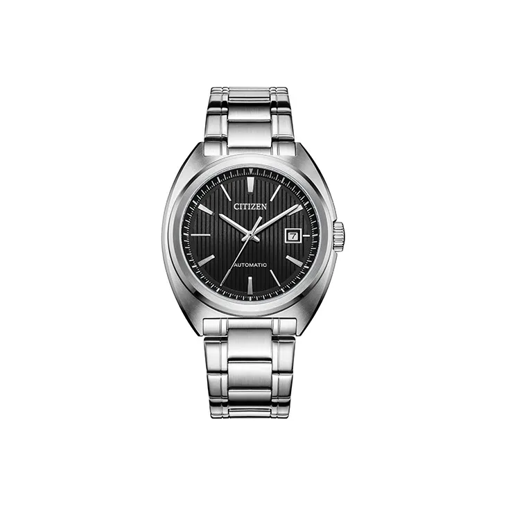 CITIZEN Mechanical Movement Stainless Steel Strap Watch Men's Watches Black Dial NJ0100-71E-0