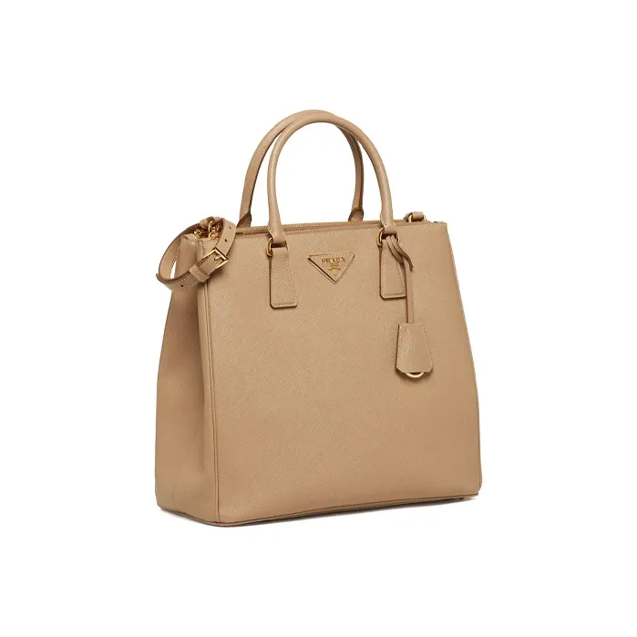 PRADA Saffiano Leather Shoulder Bag Crossbody Bag Handbags Women's Cameo Brown Beige-1