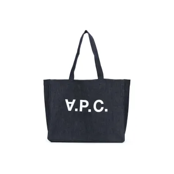 A.P.C Daniela Denim Shopping Tote Bag