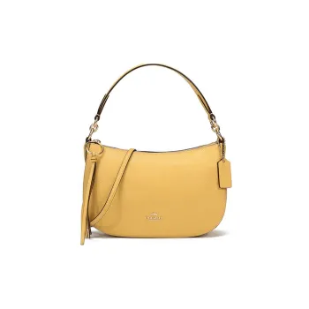 COACH Sutton Leather Crossbody One Shoulder Handbags Women's Yellow