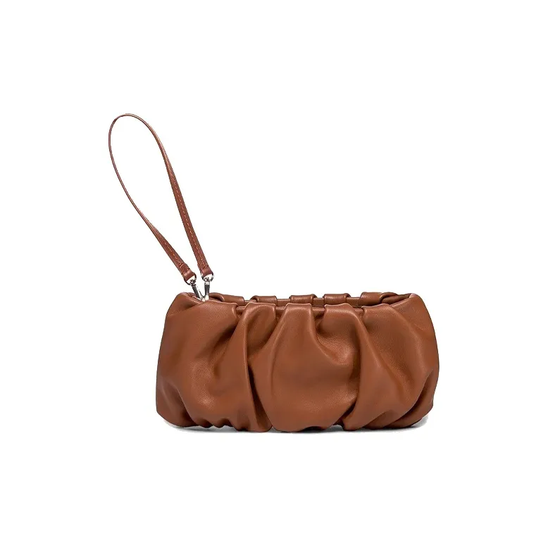 Staud Leather Clutch Small Size Women's Tan-1