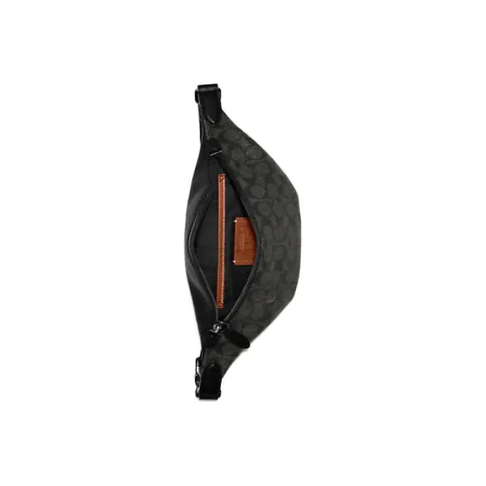 COACH Canvas With Leather Crossbody Bag, Sling Bag, Fanny Pack Tubas Men's Black-1