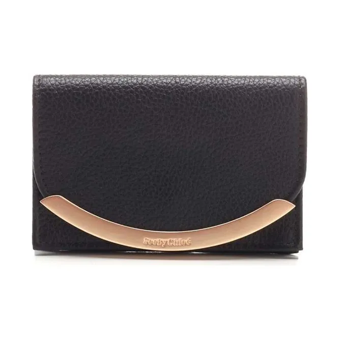See By Chloe Logo Plaque Foldover Wallet-0