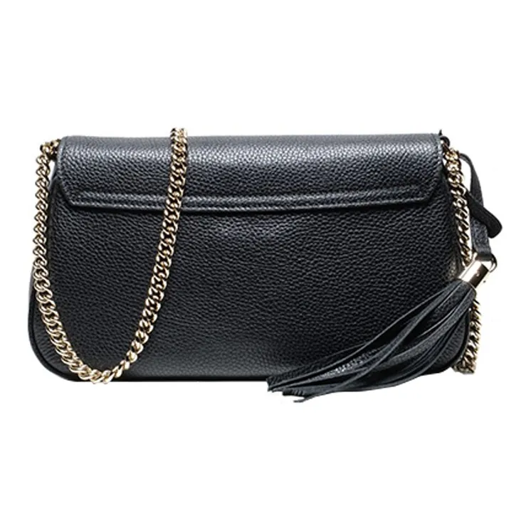 GUCCI Soho Cow Leather Shoulder Bag, Crossbody Bag Regular Women's Black-2