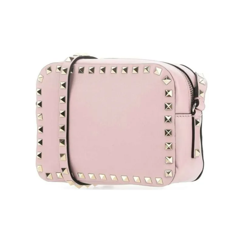 Valentino Cow Leather Shoulder Bag Women's Pink-1