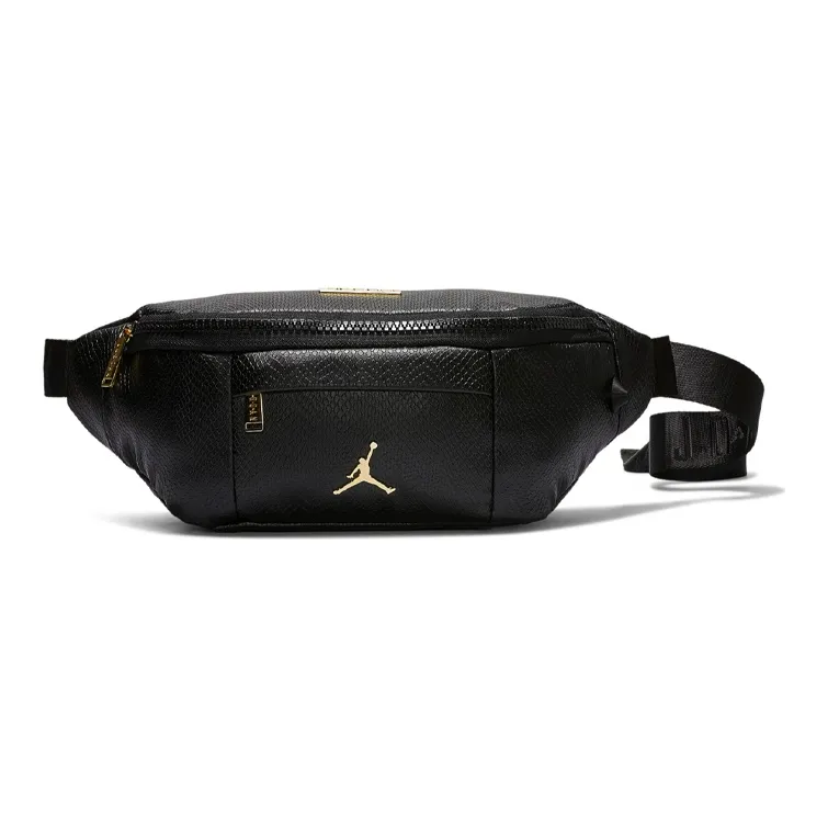 Jordan Polyester Composite Leather Crossbody Bag Sling Bag Fanny Pack Regular Unisex Black-0