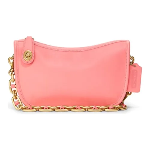 COACH Swinger Cow Leather Shoulder Bag Mahjong Handbag Crossbody Bag Shoulder Bag Women's Pink