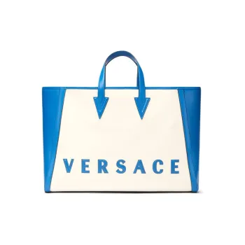 FANSIZHE Cotton Tote Bag, Shopping Bag, Shoulder Bag, Handbag Men's Blue, White, Multicolor