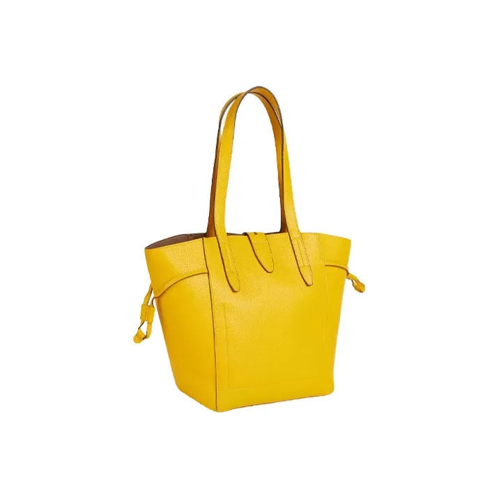 Furla Net Collection Cow Leather Handbag Basket Bag Tote Crossbody Bag Shoulder Bag Regular Women's Bright Yellow-1