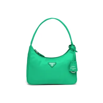 PRADA Hobo Nylon Shoulder Bag Handbag Shoulder Bag Women's Mint Green