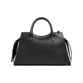 Balenciaga Leather Handbag Women's Black