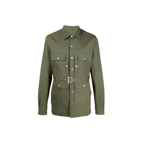 RICK OWENS Jackets Men Army Green