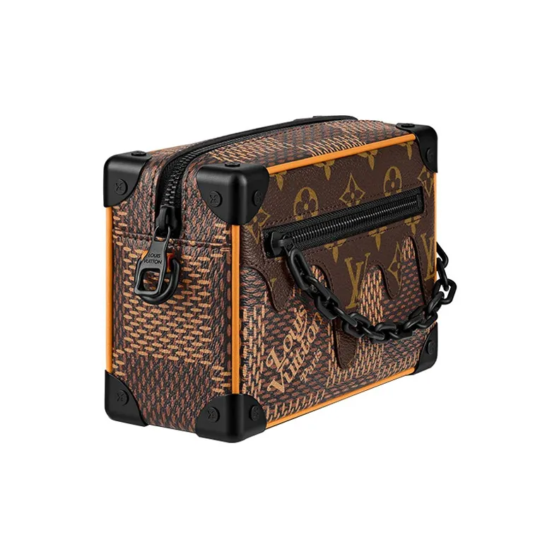 LOUIS VUITTON X Nigo Soft Trunk Damier Ebene Giant Mini Brown-1