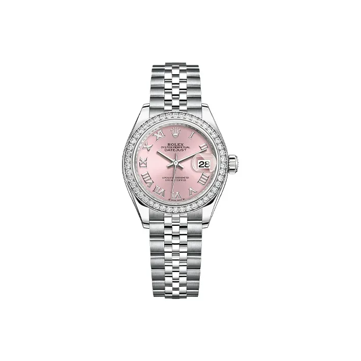 ROLEX Women's Apparel Log Series Automatic Mechanical Movement Women's Watch Watch 28mm Pink Watch Dial-0
