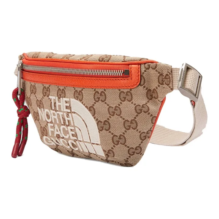 GUCCI X THE NORTH FACE Unisex Fanny Pack Beige/Orange-1