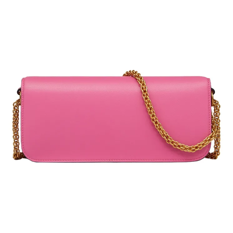 Valentino Locò Calfskin Baguette Bag Crossbody Bags Handbags Small Size Women's Pink-2