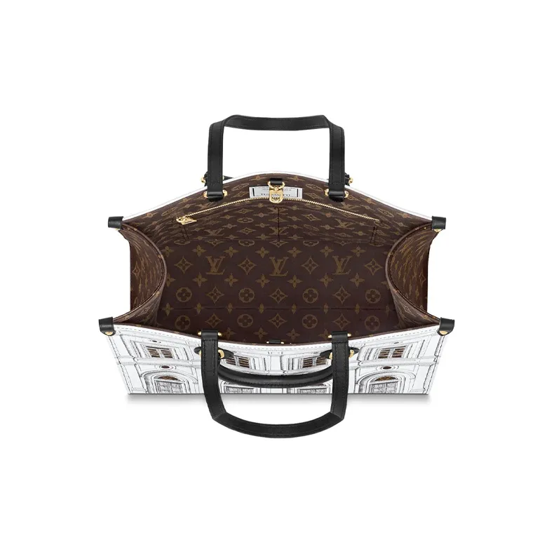 LOUIS VUITTON X Fornasetti Onthego Mm Black/White Calfskin-2