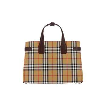 Burberry Cow Leather One Shoulder Handbag Regular Women's Earth Yellow