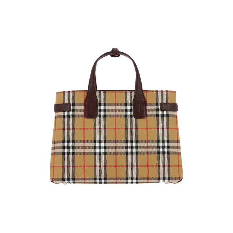 Burberry Cow Leather One Shoulder Handbag Regular Women's Earth Yellow-0