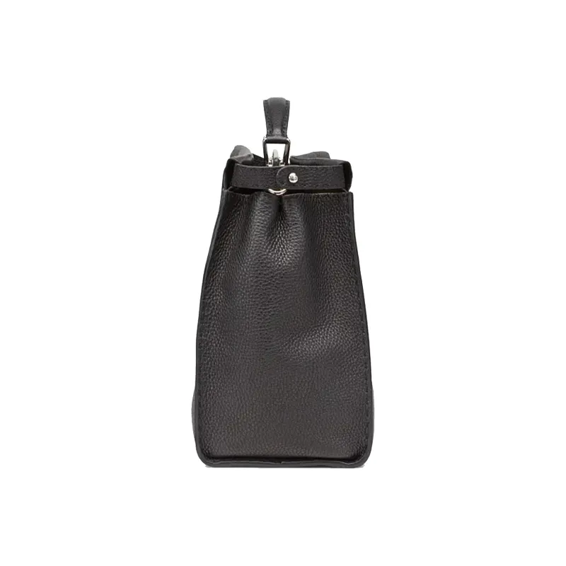 FENDI Peekaboo Cow Leather Tote Bag Shopping Bag Briefcase Handbag Regular Men's Black-2