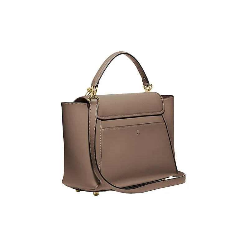 COACH Leather Shoulder Bag Crossbody Bag Handbag Large Size Women's Brown-1