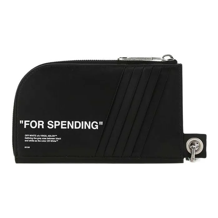 OFF WHITE Quote Neck Pouch Black-2