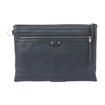 Balenciaga Sheepskin Clutch Regular Men's Dark Gray