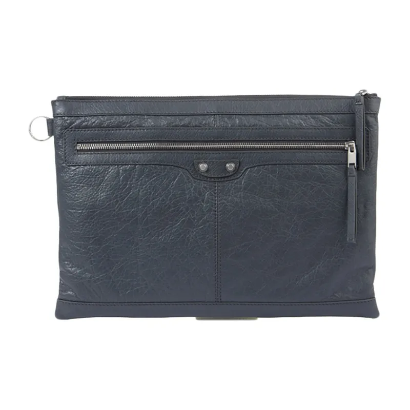 Balenciaga Sheepskin Clutch Regular Men's Dark Gray-0