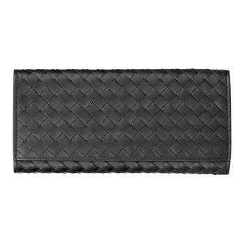 Bottega Veneta Cow Leather Wallet Unisex Black