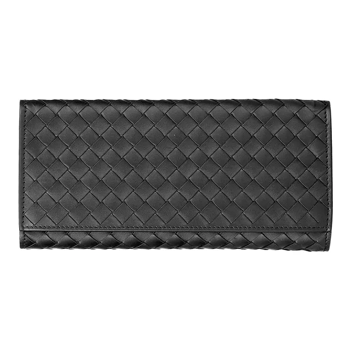 Bottega Veneta Cow Leather Wallet Unisex Black-0