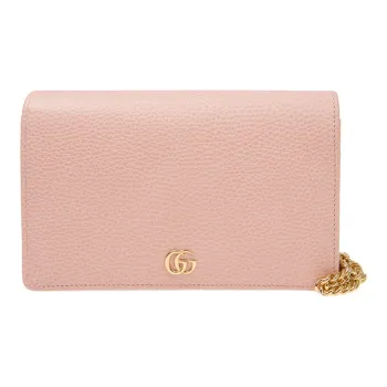 GUCCI Marmont Leather Wallets Shoulder Bag Crossbody Bag Women's Pink