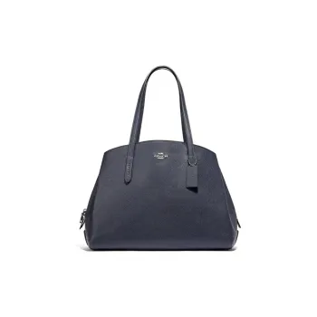 COACH Charlie Leather Tote Bag Shopping Bag Handbag Large Size Women's Blue Black