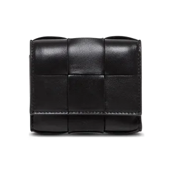 Bottega Veneta Bottega Veneta Luggage Collection Leather Wallet Women's Black