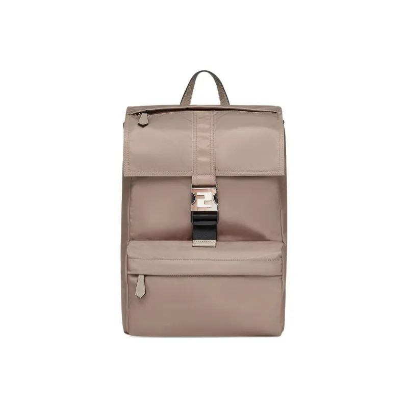 FENDI Calfskin Backpack Men's Light Brown-0