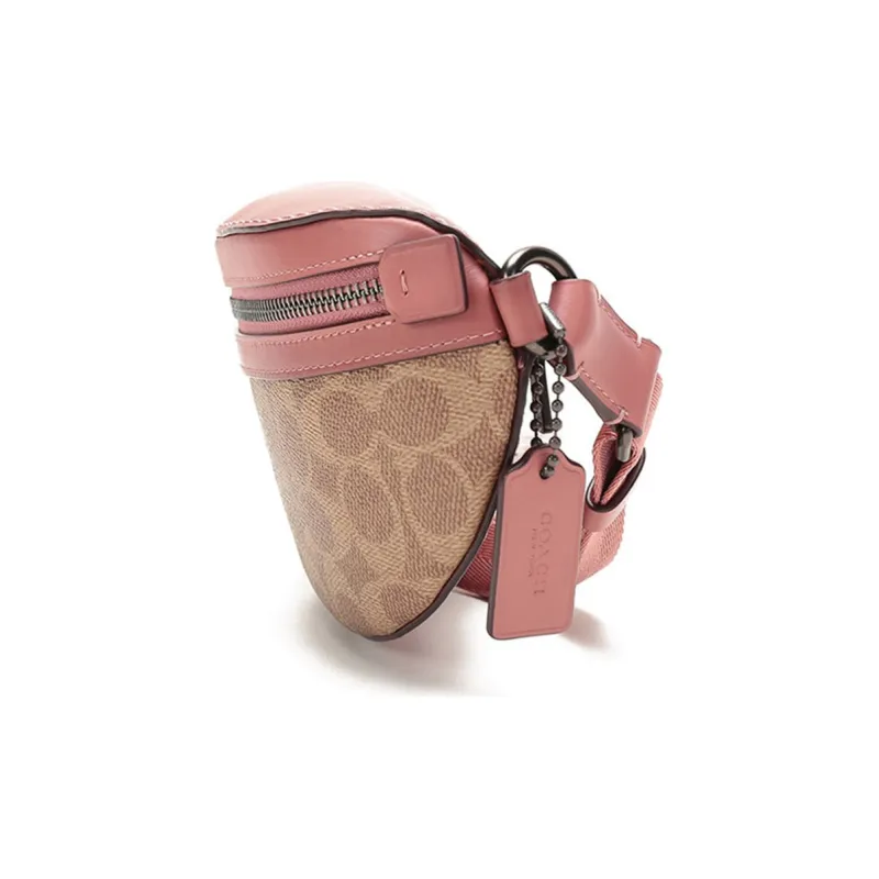 COACH Bethany Leather Fanny Pack Small Size Women's Vintage Pink With Tan-2