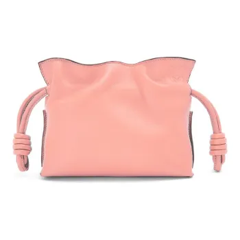 LOEWE Flamenco Nappa Cow Leather Clutch Mini Women's Pink