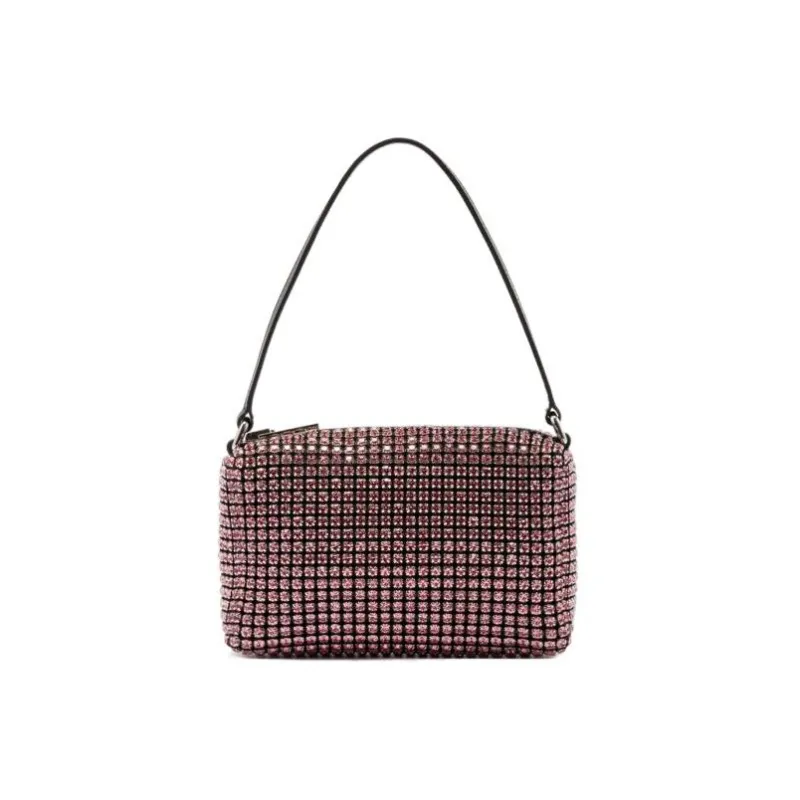 Alexander Wang Crystal Rhinestone With Leather Shoulder Bag Handbag Regular Women's Pink-0