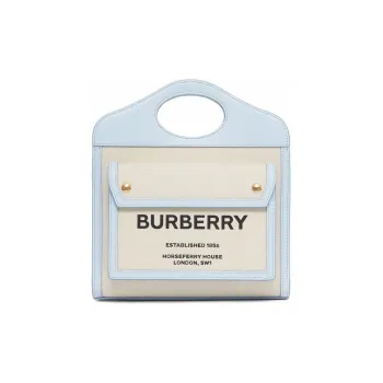 Burberry Horseferry Print Pocket Bag Mini White/Blue