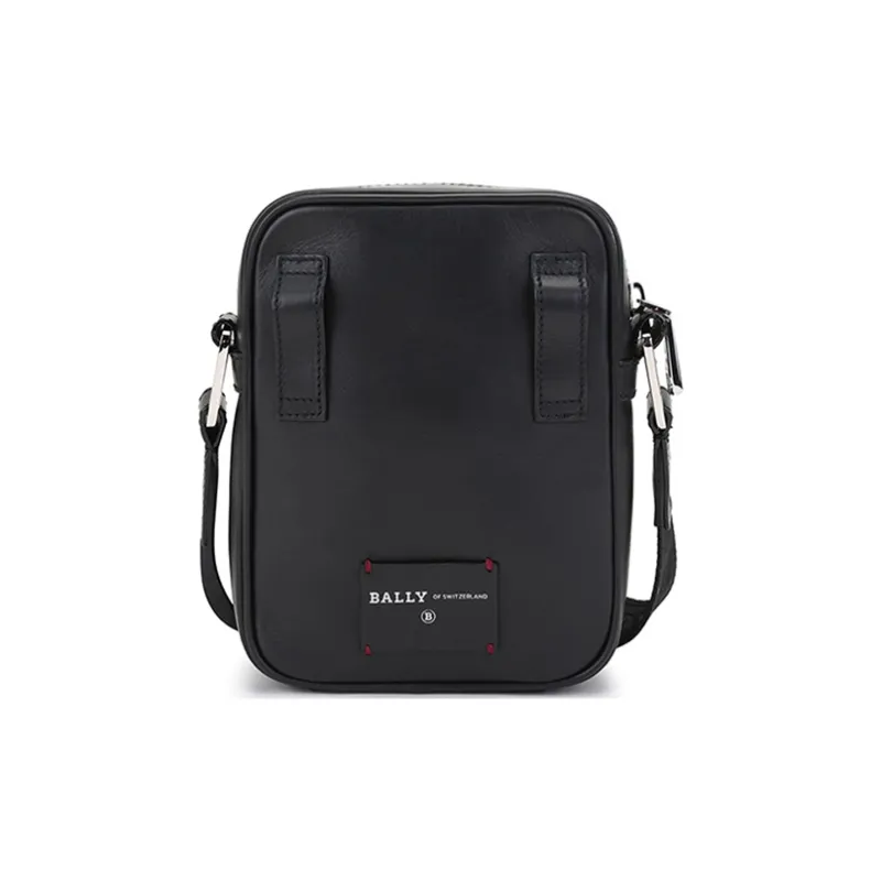 BALLY CADRAN Leather Crossbody Bag, Shoulder Bag Men's Black-3