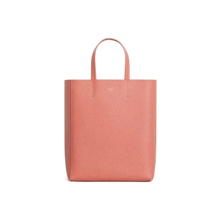 CELINE Grained Calfskin Bucket Bags Shoulder Bag Crossbody Bag Handbag Small Size Women's Pink Orange-2