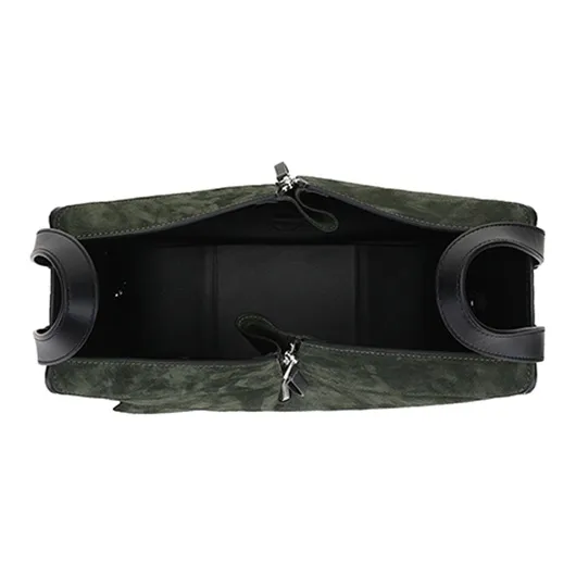 LOEWE Hammock Cow Leather Hammock Bag, One Shoulder Handbag Women's Vintage Green-6