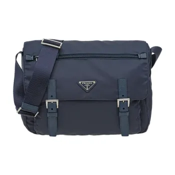 PRADA Fabric Messenger Bag Shoulder Bag Crossbody Bag Women's Blue