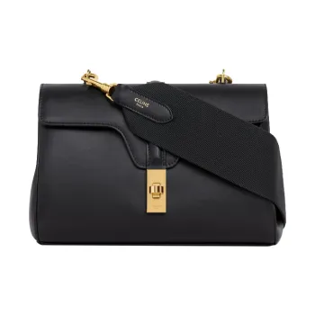 CELINE 16 Cow Leather Crossbody Bag, Shoulder Bag Women's Black