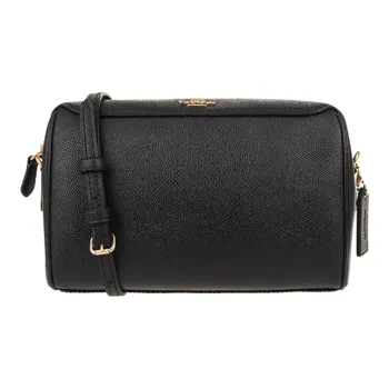 COACH Bennett Leather Boston Bag, Bucket Bag, Shoulder Bag Women's Black