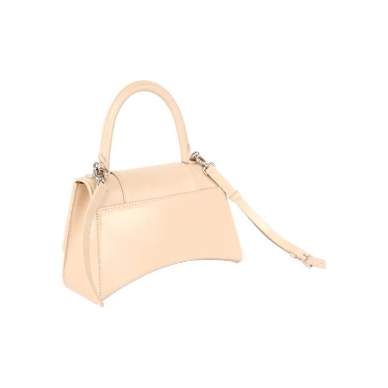 Balenciaga Hourglass Calfskin Shoulder Bags Handbags Women's Light Beige-2